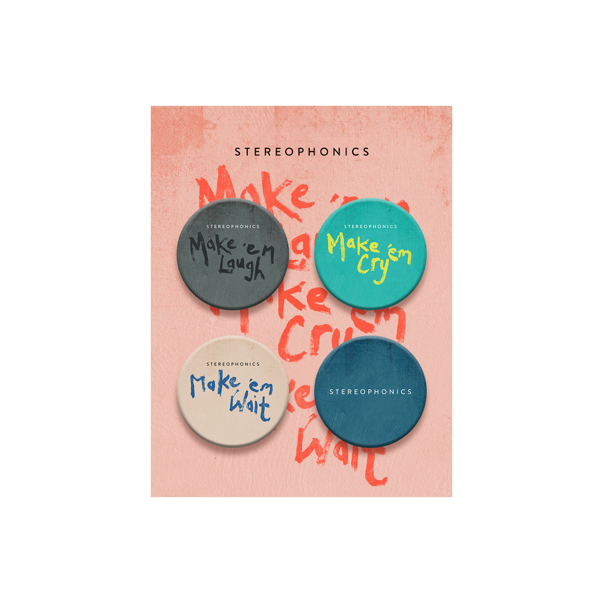 Stereophonics - Make 'em Laugh Badge Set