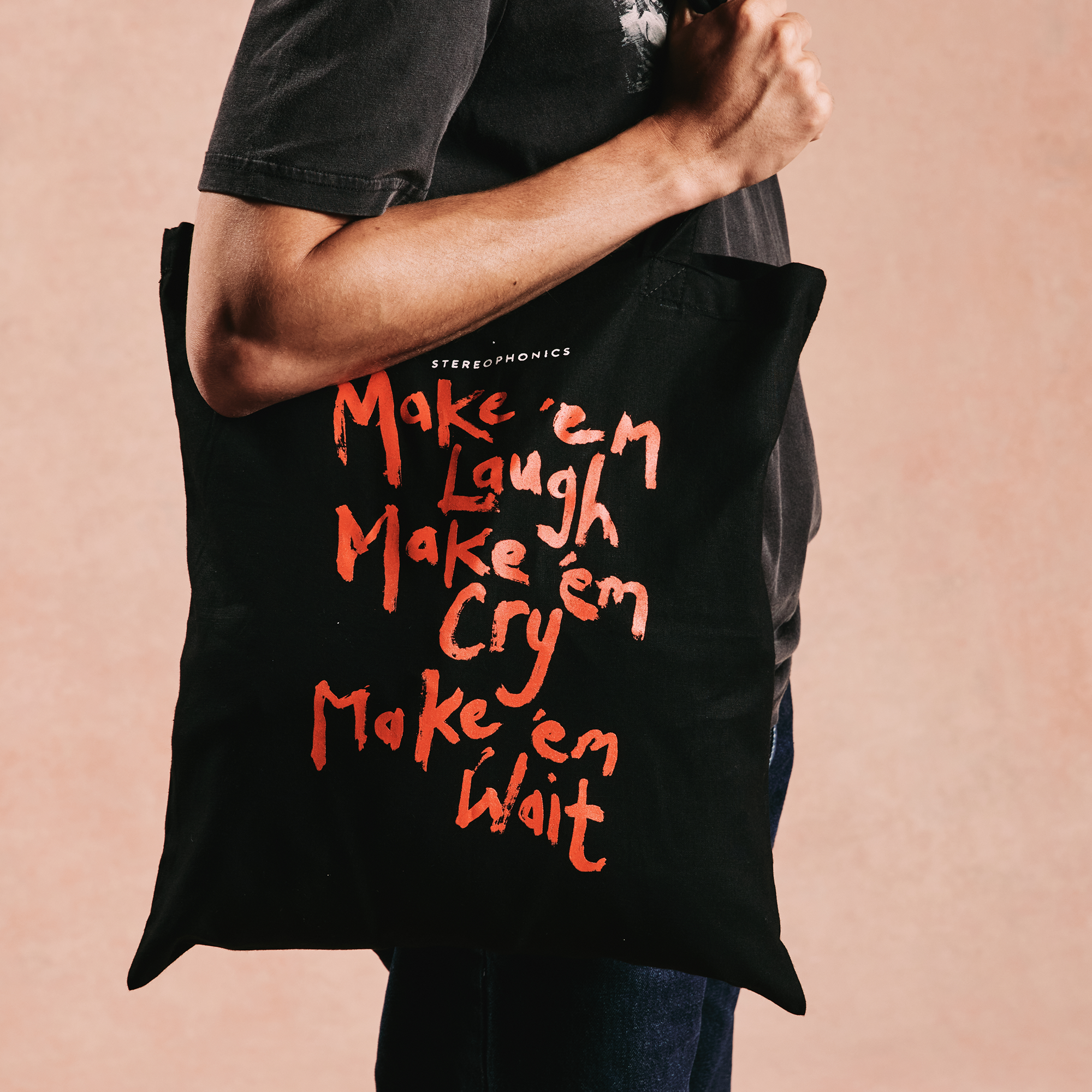 Stereophonics - Make 'em Laugh Black Tote Bag