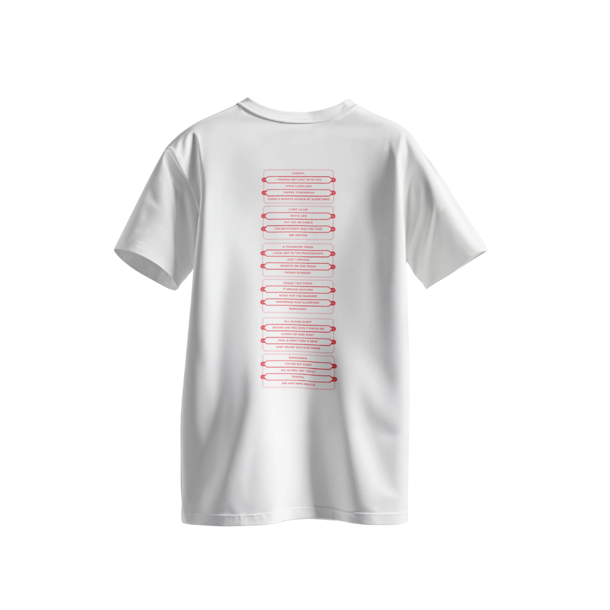 Stereophonics - Tune! Tracklist T-Shirt