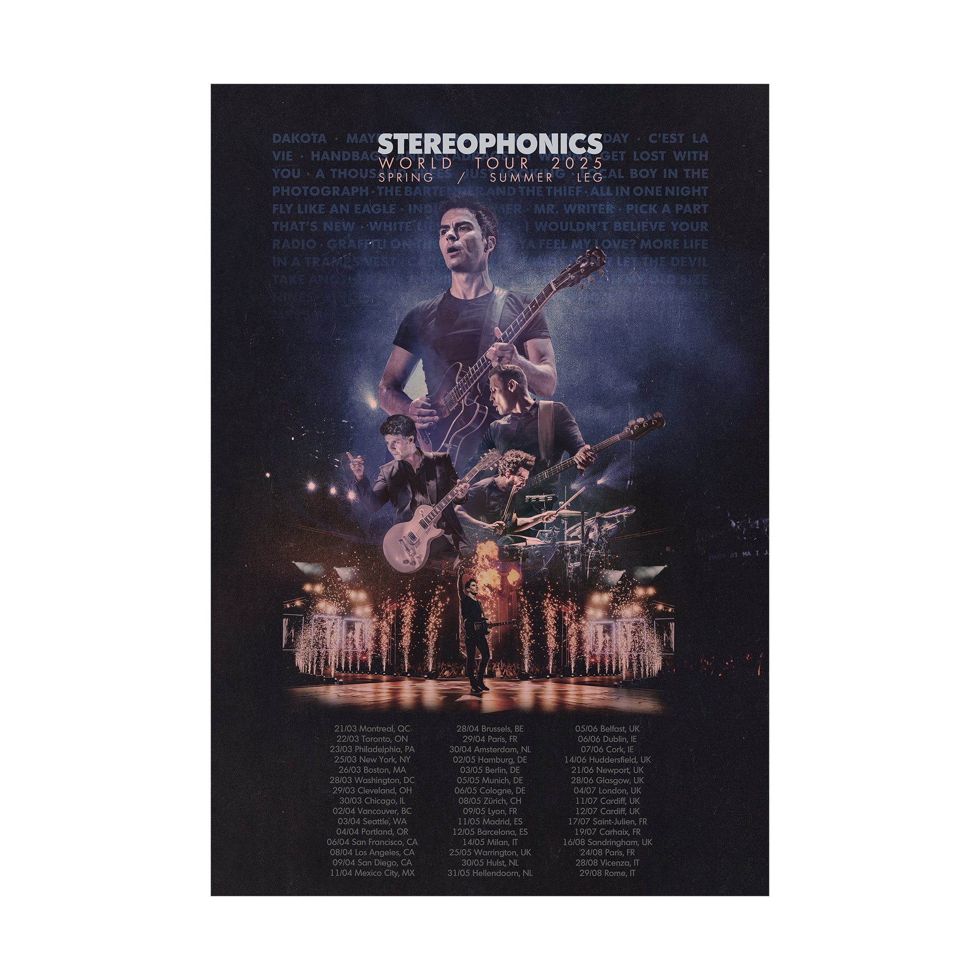 Stereophonics - World Tour 2025 Event Poster